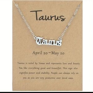 Taurus English Letter Zodiac Pendant Necklace